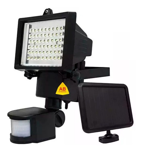 Reflector Solar 60 Led Sensor Movimiento 600 Lm Exterior