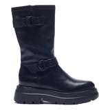 Bota Hush Puppies Mujer Rhania De Cuero Prem