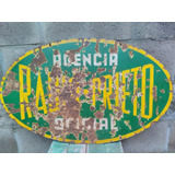 Cartel Enlozado Antiguo Radio Prieto Agencia Oficial Raro