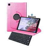 Capa De Tablet Para Galaxy Tab A7 Lite 8.7 T220 T225+teclado Cor Rosa
