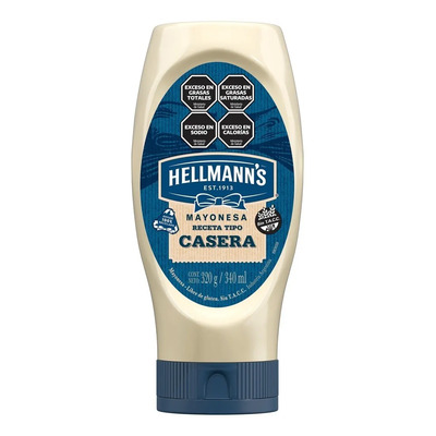 Mayonesa Hellmanns Receta Tipo Casera Squeeze X 320 Gr | MercadoLibre