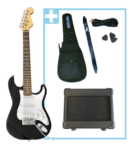 Combo Guitarra Electrica Junior + Amplificador Y Accesorios