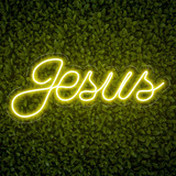 Painel Neon Led Jesus Natal Igreja Decoração