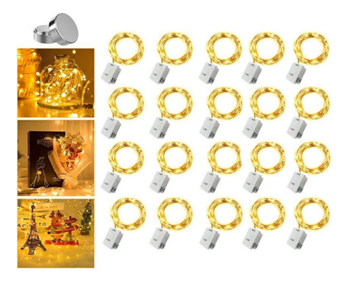 20 Paquetes De Luces Led Para Decoración De Ramo De Tartas