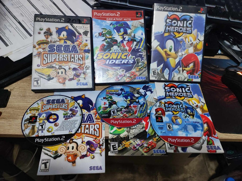Playstation 2 Sonic Riders Heroes Sega Super Star Completos