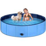 Piscina Plegable Para Perros Y Niños Grandes De Plástico Res