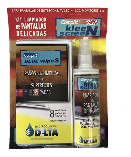 Kit Limpiador De Pantallas Delta Para Superficies Delicadas 