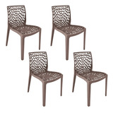 Cadeira Gruvyer Top Chairs Fendi - Kit Com 4