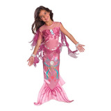 Disfraz Sirena Para Niña, Talla 2-4t, Color Rosado-