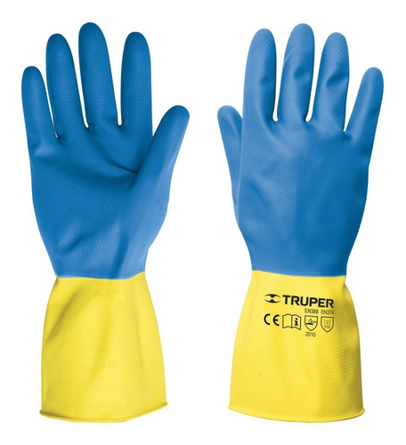 Guantes De Látex Reforzados Para Limpieza T. Gd Truper 15269