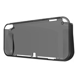 Tpu Protector Para Switch Oled Negro Transparente.