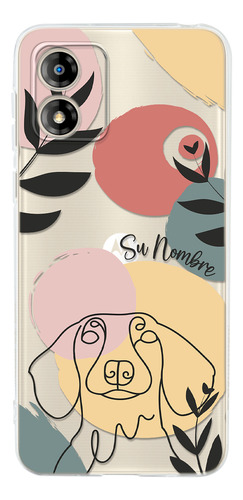 Funda Para Motorola Mujer Perrito Salchicha Minimal Nombre