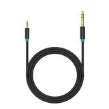 Cable Auxiliar Adaptador De 3,5mm A 6,35mm Para Amplificador