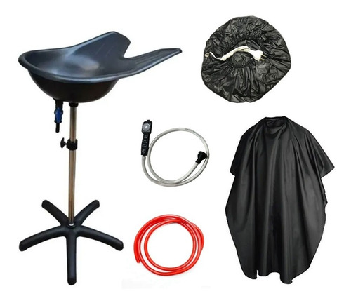 Kit Lavacabeza Bacha Portatil Duchador Gorro Eléctrico Capa