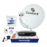 Kit Antena Century 55cm Com Midiabox B7, Lnbf Ku E Cabo- 5g