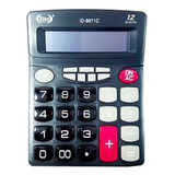 Kit 5 Calculadora Fácil De Manusear De Mesa Para Escritório Cor Preta