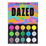 City Color Dazed Palette (sombras Glitter 15 Tonos)