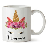 Taza Unicornio Con Nombre Personalizado