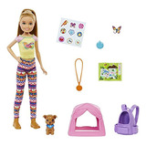 Barbie It Takes Two Camping Playset Con Muñeca Stacie ~9