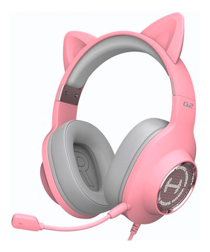 Headset Gamer Gatinho Edifier G2ii Pink Cat Rgb 7.1 Rosa