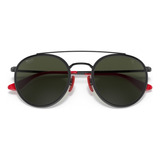 Ray-ban Ferrari Rb 3647m F02831 51 Polished Black / Green