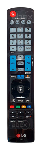 Controle Remoto Tv Smart LG Myapps Akb73615375 Original 