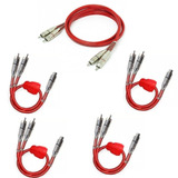 Kit Cabo Rca Stetsom 1x1 Mt + 4 Y 1f 2m Blindados