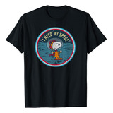 Peanuts Snoopy Necesito Playera Espacial