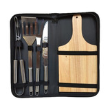 Para Papá! Set Premium Cubiertos Acero Inóx + Tabla Parrilla