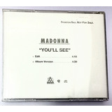 Madonna Cd Single Promotion Only You'll See Como Nuev0