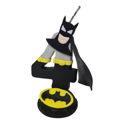 Vela Em Biscuit No Tema Batman
