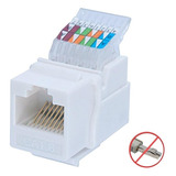 Jack Ficha Conector Rj45 Cat6 Keystone Utp Auto Crimpeable