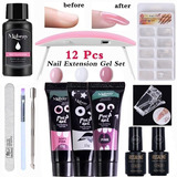 Juego De 12 Piezas De 15 Ml De Gel De Poligel De Extensión D