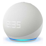 Echo Dot 5 Geração Smart Speaker Relógio Alexa Amazon Branco