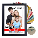 Kit 6 Molduras Porta Retratos A5 15x21 Com Vidro Premium 