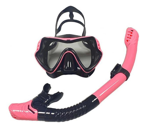 Kit De Buceo Profesional Con Máscara De Esnórquel Rosa