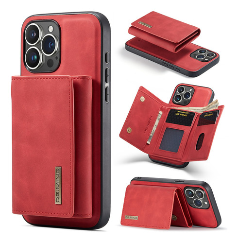 Funda De Piel Tipo Cartera Para iPhone 13 Mini