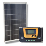 Panel Solar Mono 120w 12v+ Regulador De Carga 20 A Pwm 4 Usb
