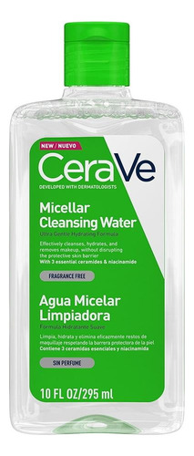 Agua Micelar Cerave Hydrating Limpiadora Sin Perfume 295 Ml