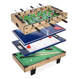 Mesa Multijuego 4 En 1 Billar Hockey Futbolin Ping Pong 81cm