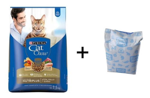 Alimento Para Gato Cat Chow 7.5kg + Arena Fresh Step 4.98kg