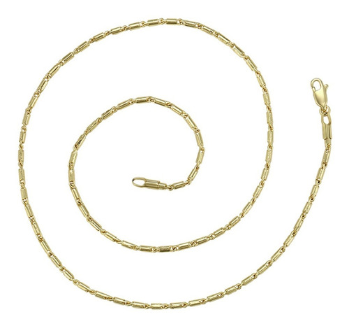 Cadena Oro 14k Lam Bastón Mujer Regalo 47cm X 2mm Calidad