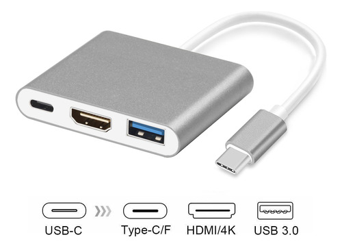 Hub Usb 3.1 Tipo C Rj45 Ethernet 4k Hdmi Transferencia De Da