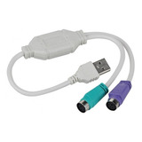 Convertidor Usb A Ps/2 (conecta Teclado Y Mouse)