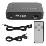 3x1 4k Hdmi 2.0 Conmutador Hd Ir Control Remoto Splitter