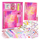 Libretas Diario Niñas Diy Kit Multicolor Para Niñas 8 A 14 