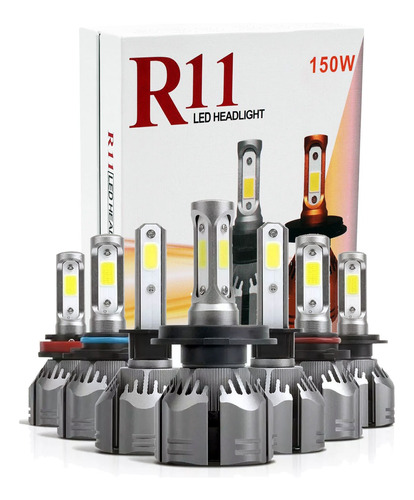 Kit Turbo Led H1 H3 H4 H7 H11 H13 9005 9006 880 12000lm/ R11