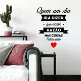 Adesivo Decorativo Vinil Frase  Coisas Feitas Pelo Coração 