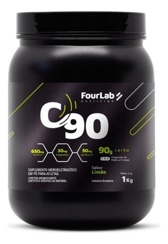 Carboidrato Em Pó C90 Fourlab Ciclismo Pote 1 Kilo Sabor Limão