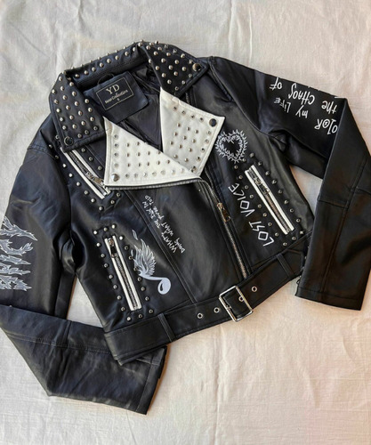 Campera Simil-cuero Con Tachas  Rockstar  Yd